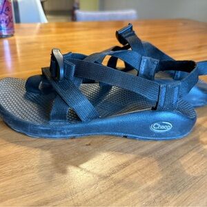 Women’s black chacos. Size 9!